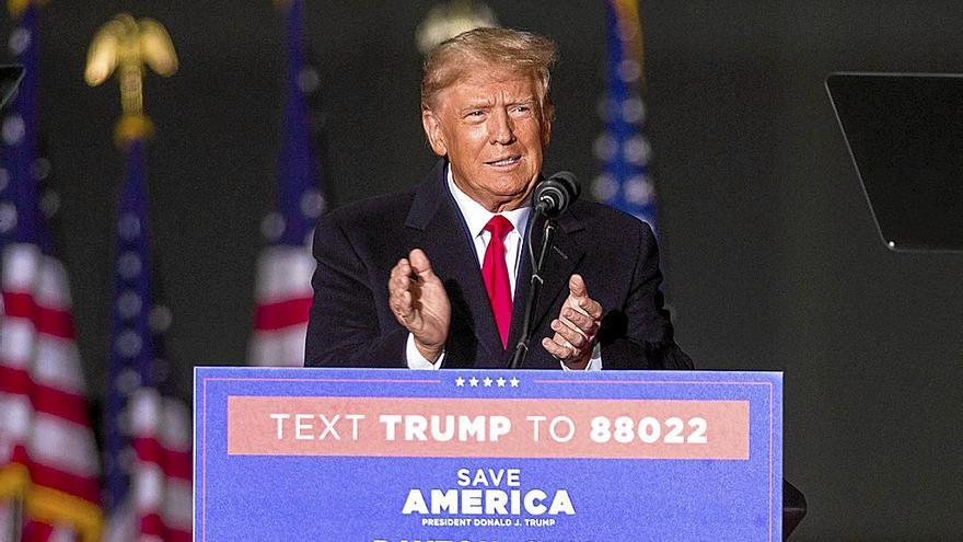 El expresidente de Estados Unidos Donald Trump, en un acto de la campaña electoral. | FOTO: E. P.