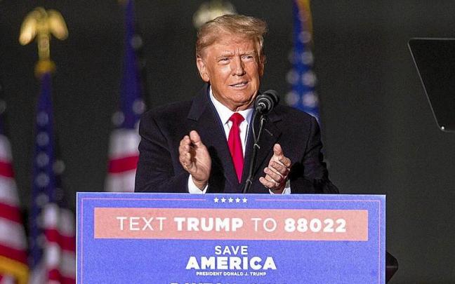 El expresidente de Estados Unidos Donald Trump, en un acto de la campaña electoral. | FOTO: E. P.