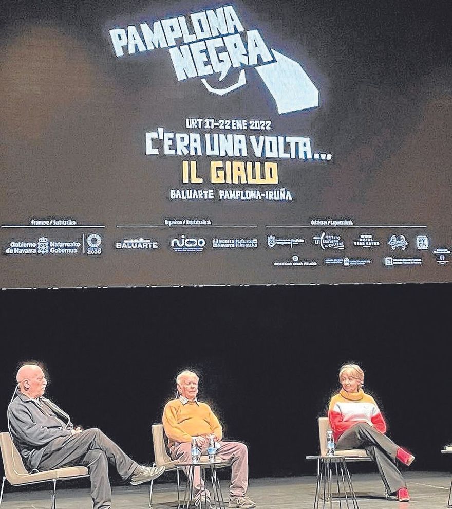 Charla durante el festival navarro de novela negra.