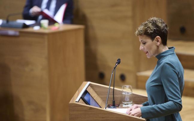 Chivite, durante su intervención.