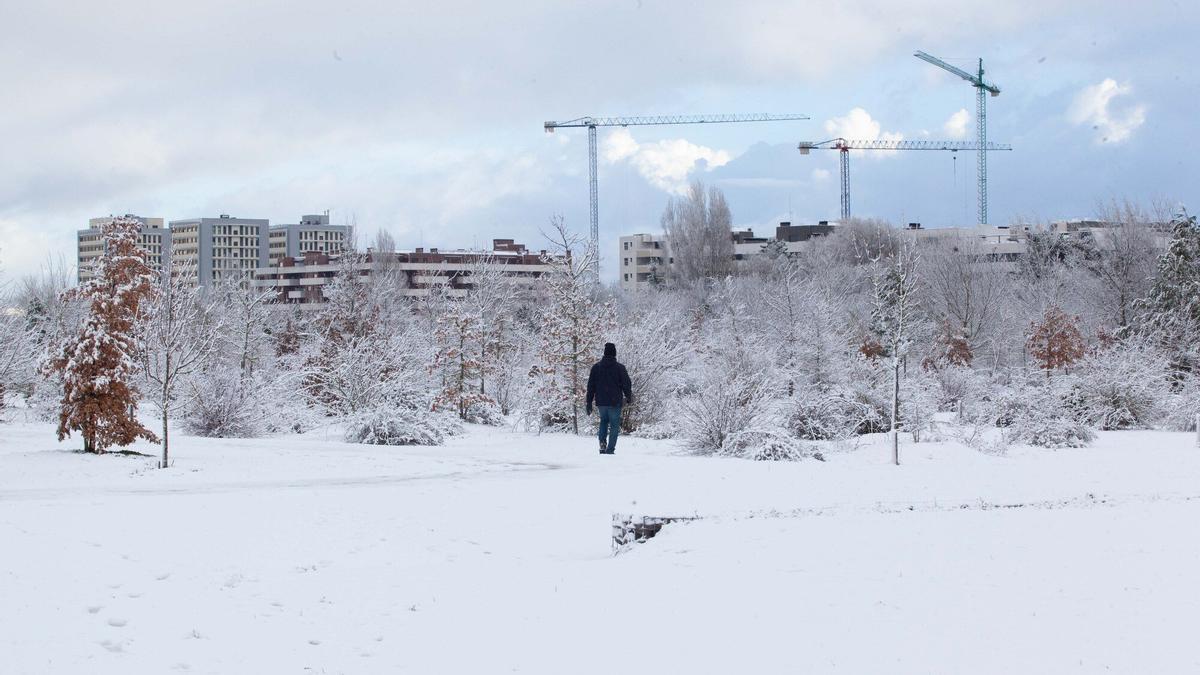 Vitoria, cubierta de nieve