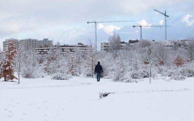Vitoria, cubierta de nieve