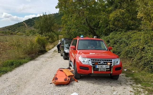 Bomberos en el entorno de Zabaldika. Bomberos en el entorno de Zabaldika.