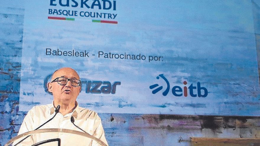 José Luis Rebordinos, ayer en la presentación del cine vasco.