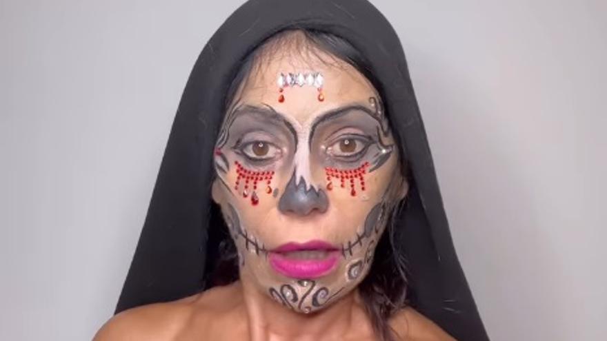 Maite Galdeano, en su vídeo de Halloween.