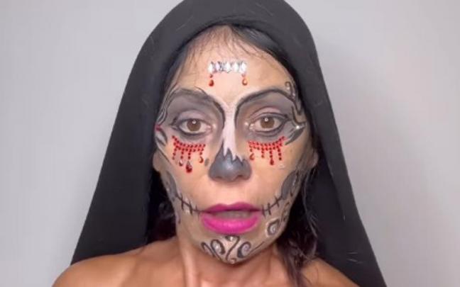 Maite Galdeano, en su vídeo de Halloween. Maite Galdeano, en su vídeo de Halloween.