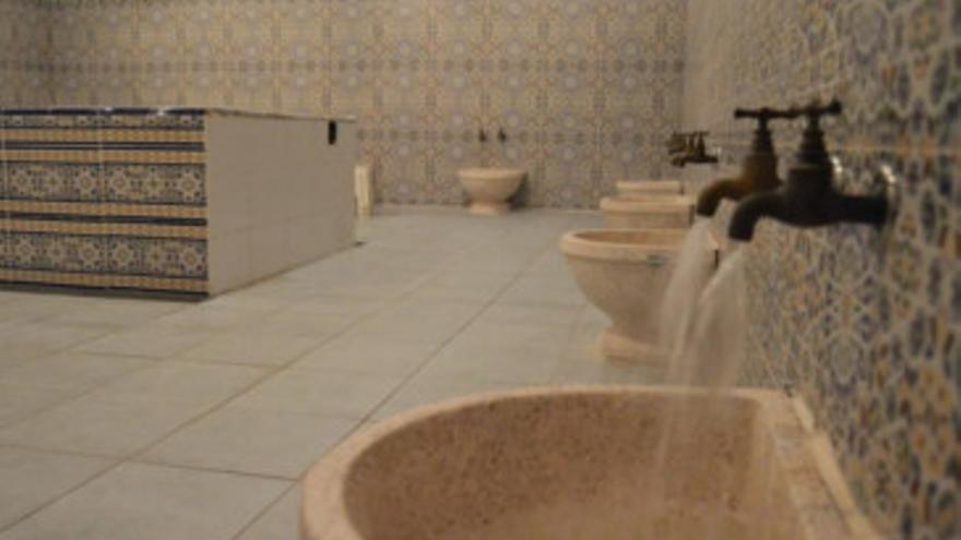Interior de único hammam de Euskadi, en Vitoria