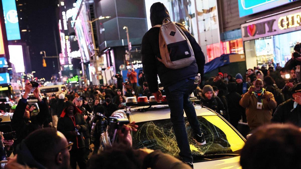 Protestas en Times Square tras la muerte de Tyre Nichols.