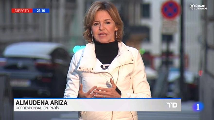 Almudena Ariza, en el 'Telediario'.