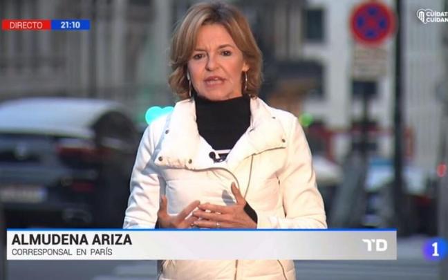 Almudena Ariza, en el 'Telediario'. Almudena Ariza, en el 'Telediario'.