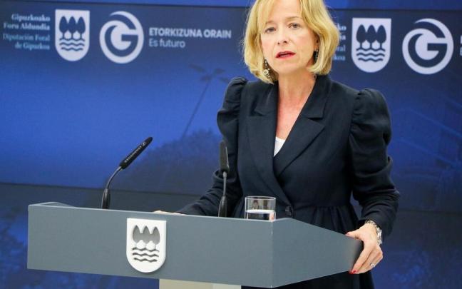 Eider Mendoza, durante una comparecencia como portavoz foral.