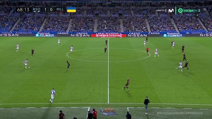 Muy buenos 60 minutos de la Real en un contexto de control casi total. Y lástima también no haber aprovechado justo después ese primer tramo de partido más abierto, generado por el paso adelante que el rival dio en fase defensiva. Aquí tenemos a los de Aguirre más agresivos ya en la presión.