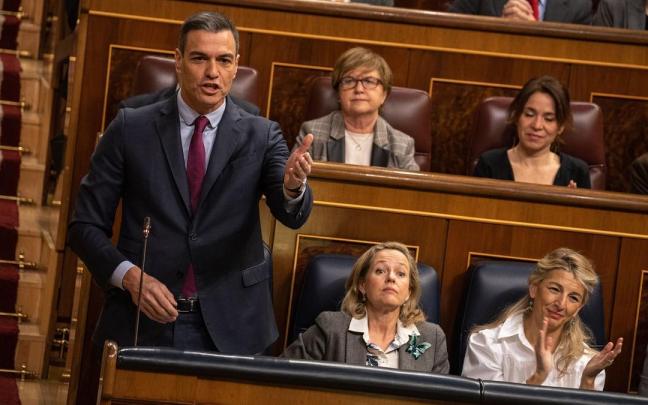 Pedro Sánchez, en el Congreso. Pedro Sánchez, en el Congreso.