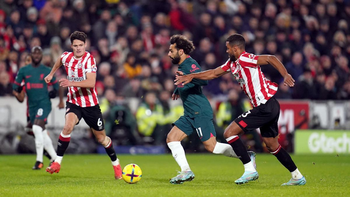 Mohamed Salah, en el partido del lunes ante el Brentford, en el que cayó el Liverpool.