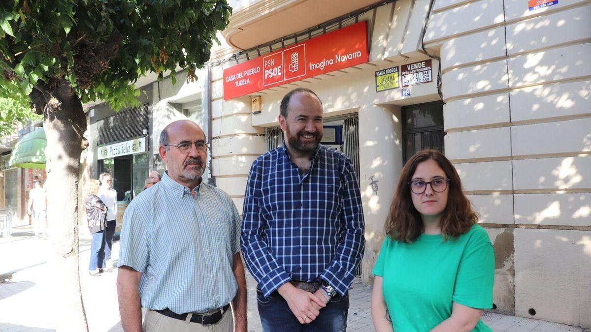 Los concejales del PSN en el Ayuntamiento de Tudela.