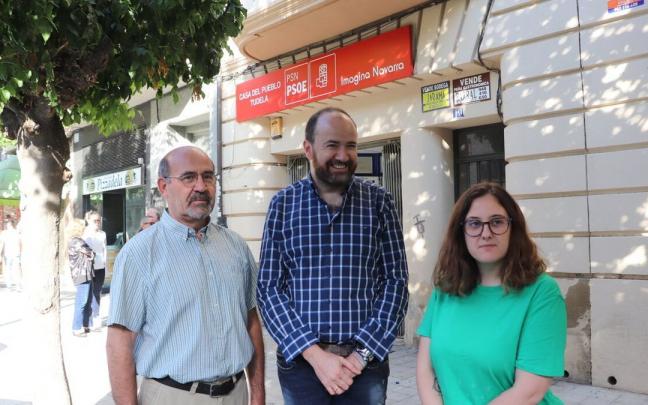 Los concejales del PSN en el Ayuntamiento de Tudela.