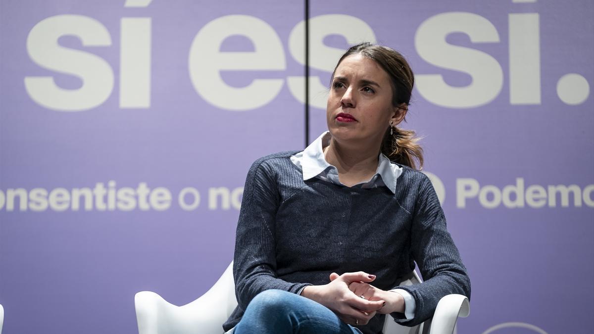 La secretaria de Acción de Gobierno de Podemos y ministra de Igualdad, Irene Montero.