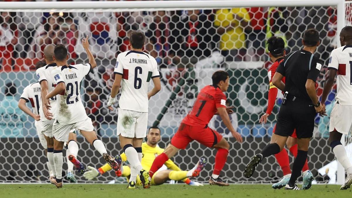 El gol de la victoria de Corea del Sur.