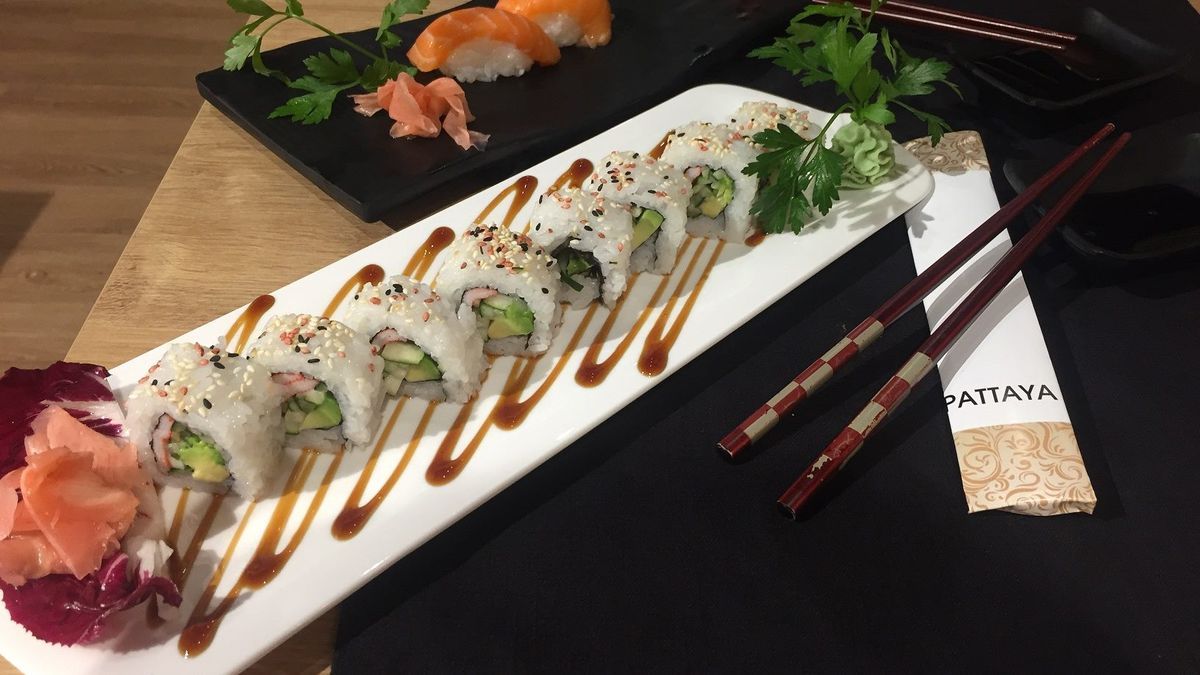 El sushi es uno de los platos que figuran en la carta de Pattaya