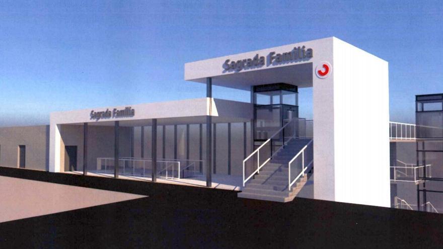 Infografía de la nueva estación vista desde Golifar.