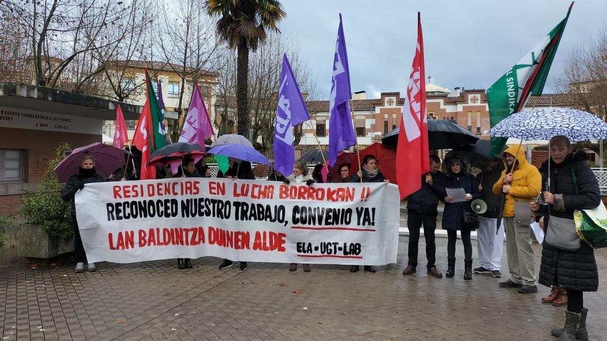 Concentración de las trabajadoras de las residencias