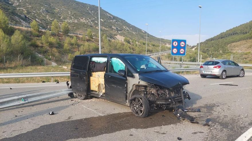 La furgoneta interceptada tras un tiroteo en la A-21 en Navarra llevaba más de 1.200 kilos de hachís