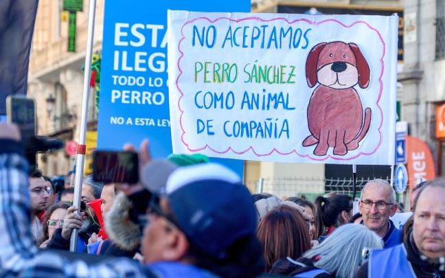 Manifestación contra la Ley de Bienestar Animal, el pasado fin de semana en Madrid. Manifestación contra la Ley de Bienestar Animal, el pasado fin de semana en Madrid.