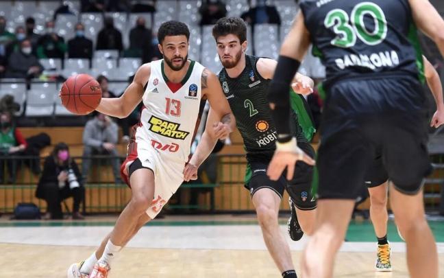 Darius Thompson durante un partido ante el Joventut Badalona