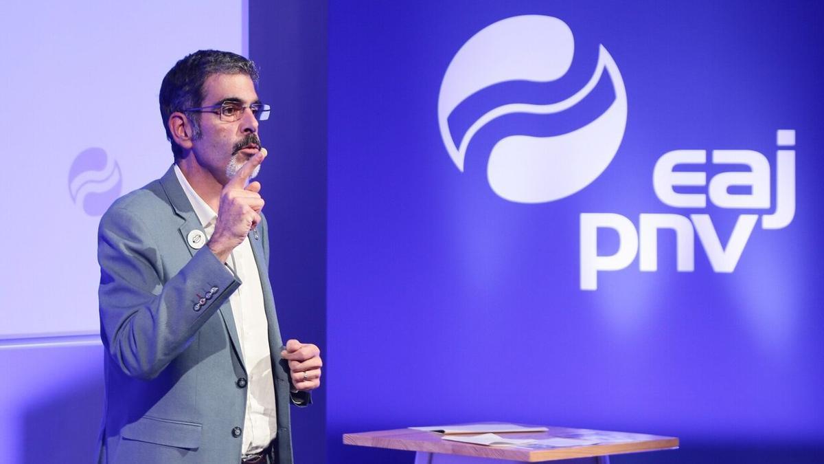 Eneko Goia durante la presentación de su candidatura