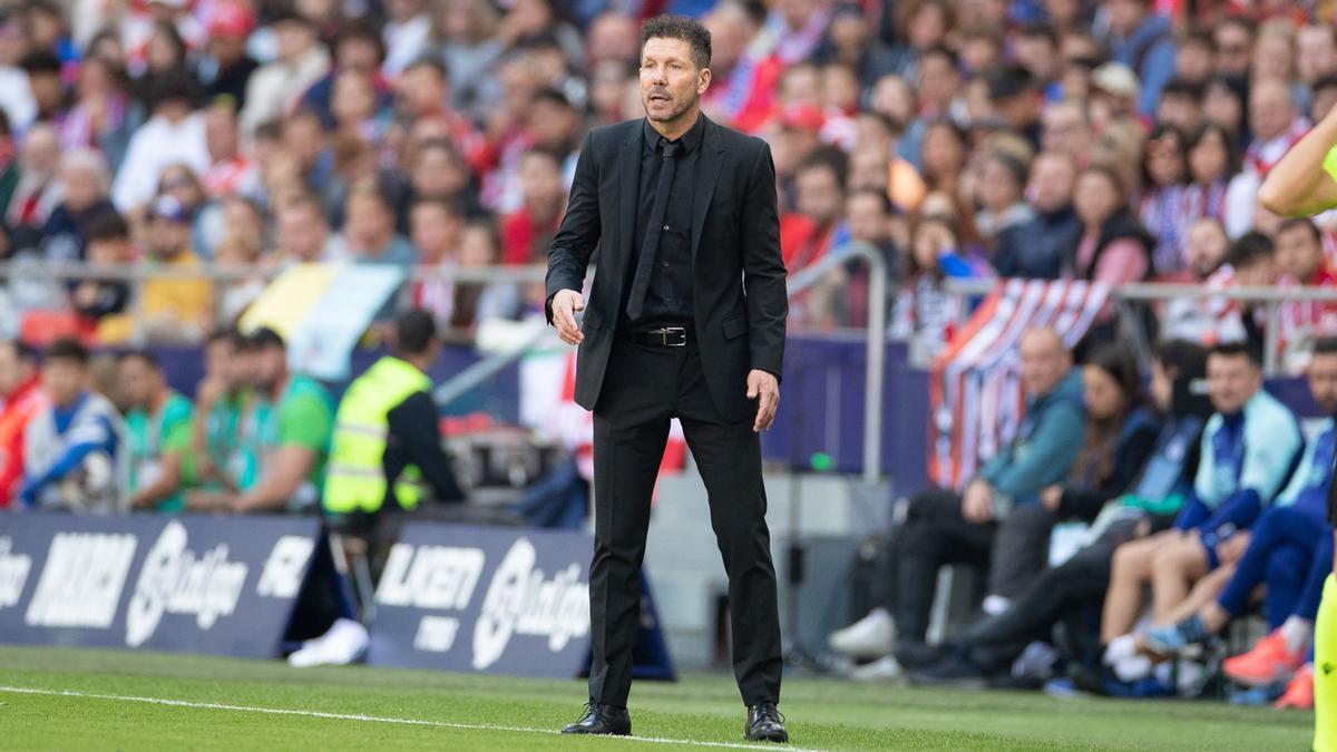 Simeone, en un momento del encuentro