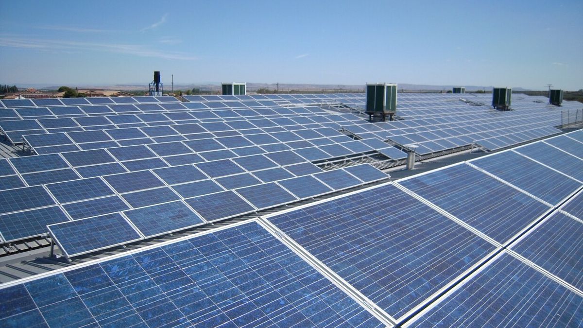 Paneles solares instalados en la localidad navarra Cascante