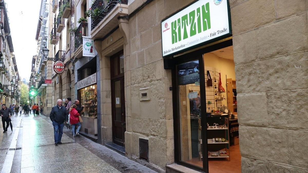 Exterior de la tienda Kitzin, que dirá adiós el sábado