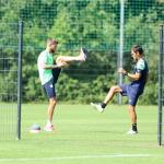 I&ntilde;igo Mart&iacute;nez, durante el entrenamiento de hoy.