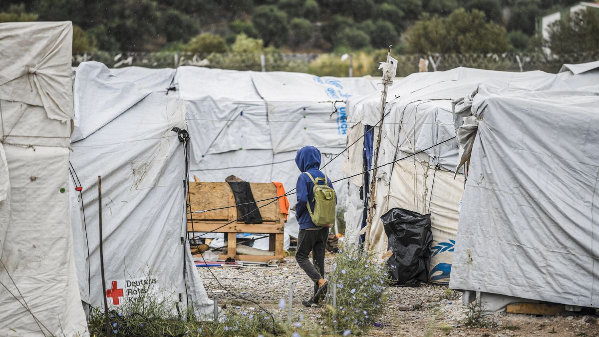 Campo de refugiados en Grecia.