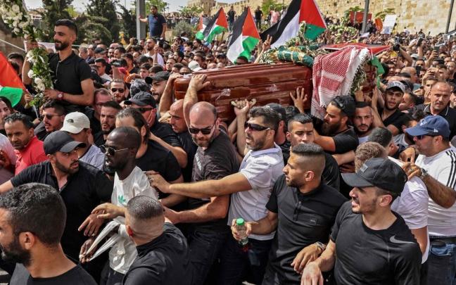 Funeral de la periodista palestina Abu Akleh. Funeral de la periodista palestina Abu Akleh.