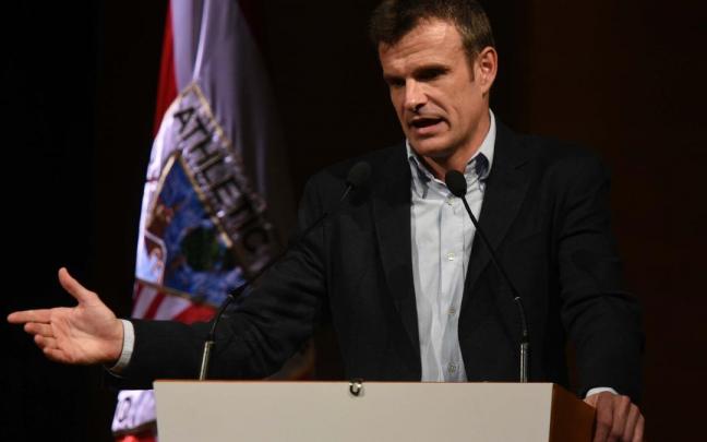 Jon Uriarte, durante la Asamblea celebrada el mi&eacute;rcoles en el Palacio Euskalduna