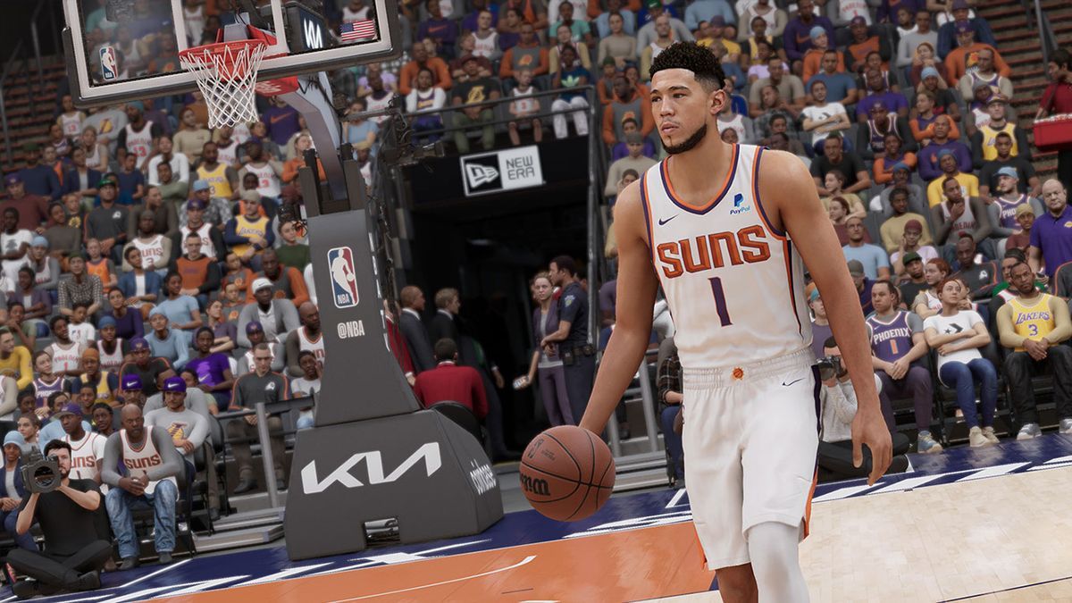 Captura del videojuego de baloncesto 'NBA 2K23'.