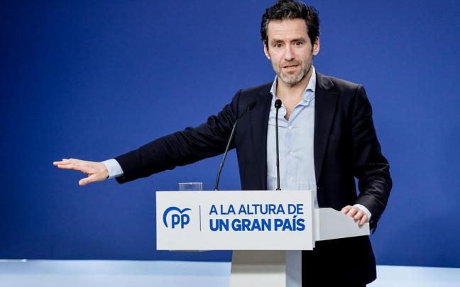 El portavoz del Comité de Campaña del PP, Borja Sémper, en la sede de su partido. El portavoz del Comité de Campaña del PP, Borja Sémper, en la sede de su partido.