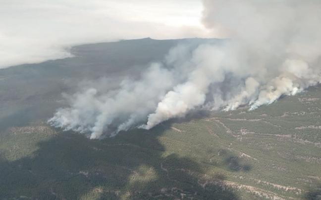 El incendio que más preocupa en estos momentos es el que afecta a la isla de Tenerife.