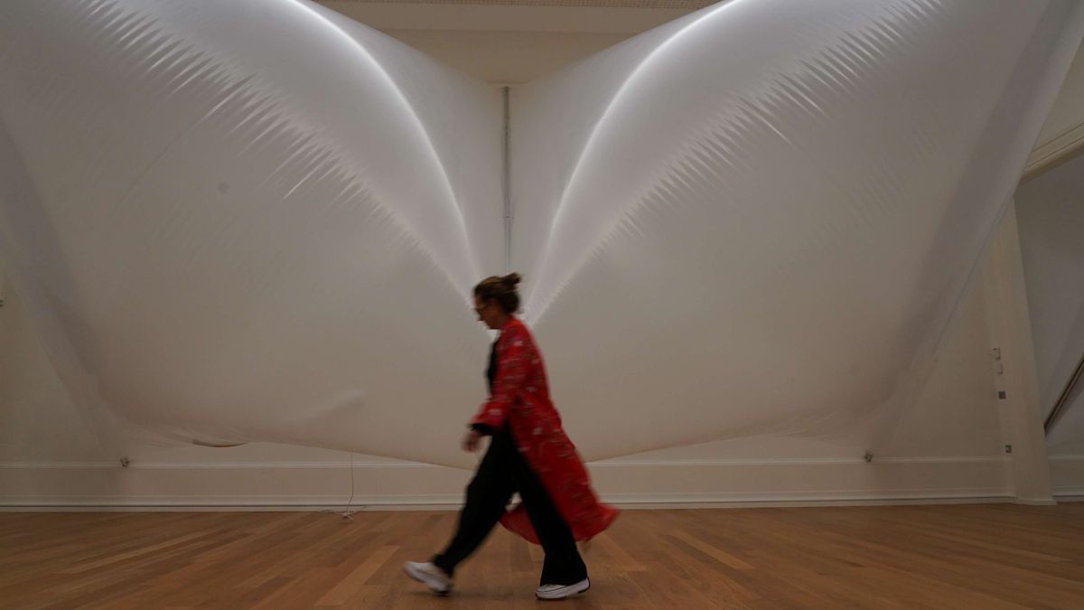 Instalación de Sergio Prego en el Bellas Artes de Bilbao.