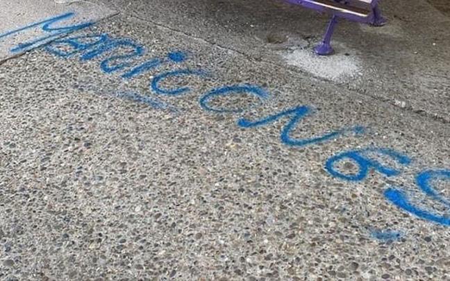 Aspecto del banco de Tudela atacado