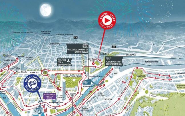 Hauek dira Bilbao Night Marathon lasterketak zirkulazioan eragingo dituen ondorioak.
