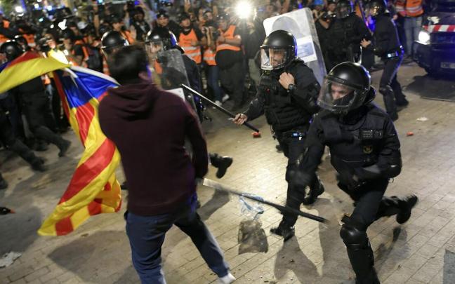 Protestas registradas en 2019 contra la sentencia del proc&eacute;s.