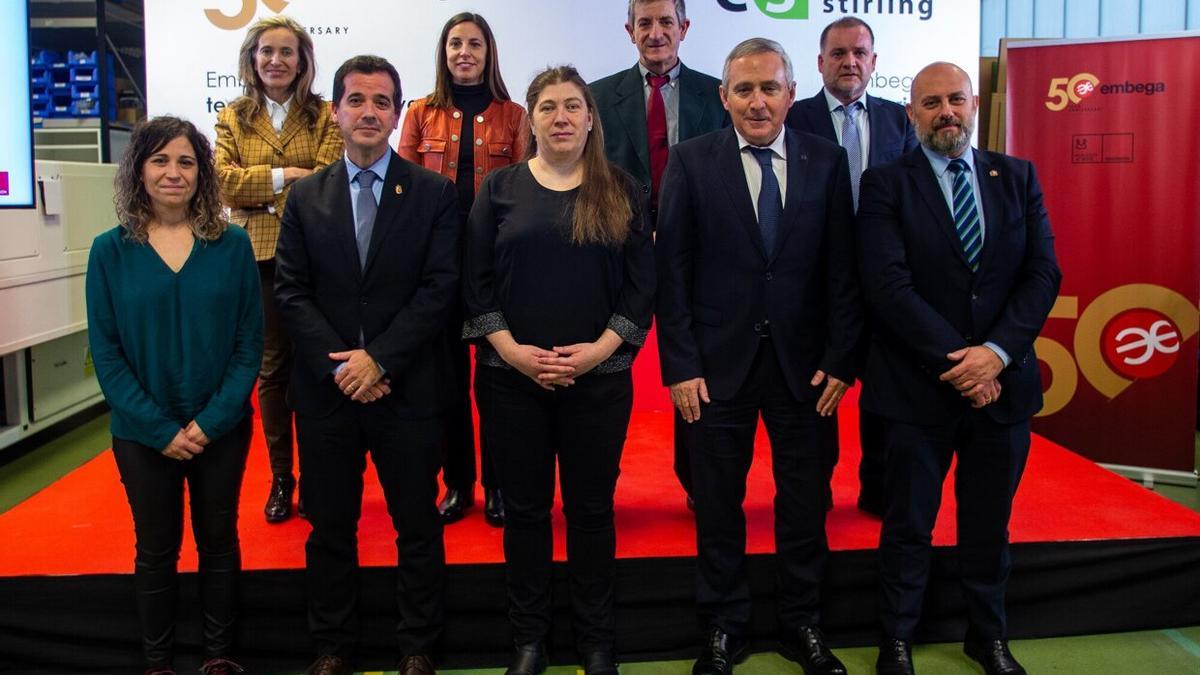 Representantes políticos y empresariales, el lunes por la mañana en Embega