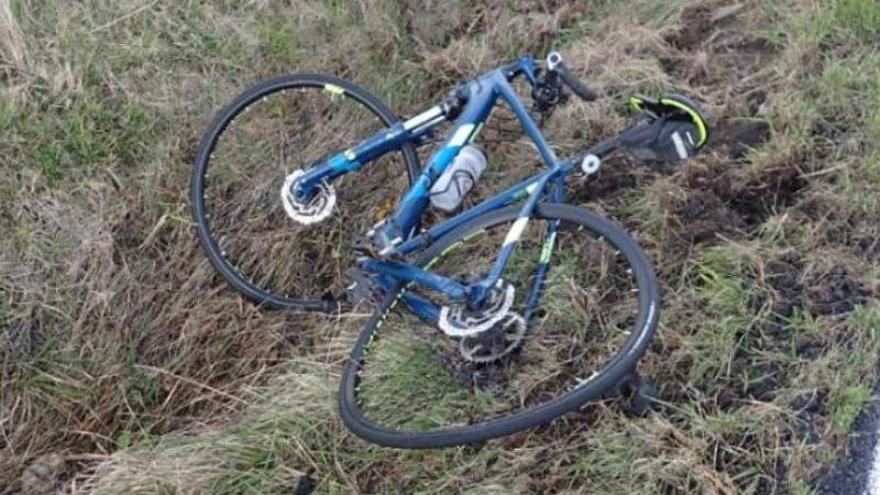 Bicicleta de la víctima del atropello.