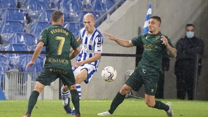 Jon Guridi, con la Real Sociedad.