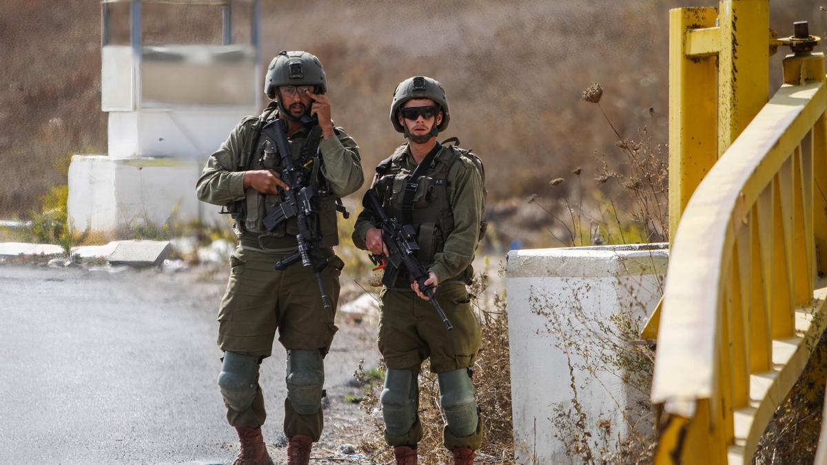 Militares israelíes en Nablús, Cisjordania.
