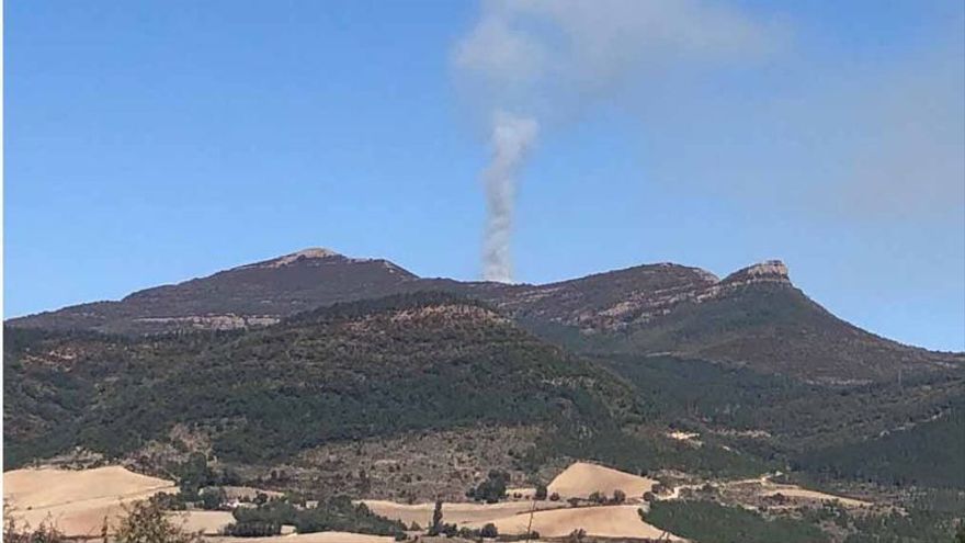 Imágenes del incendio de Izaga