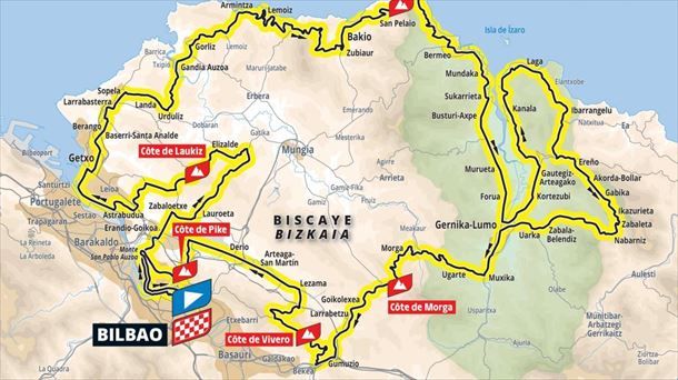 Recorrido de la primera etapa del Tour de Francia 2023