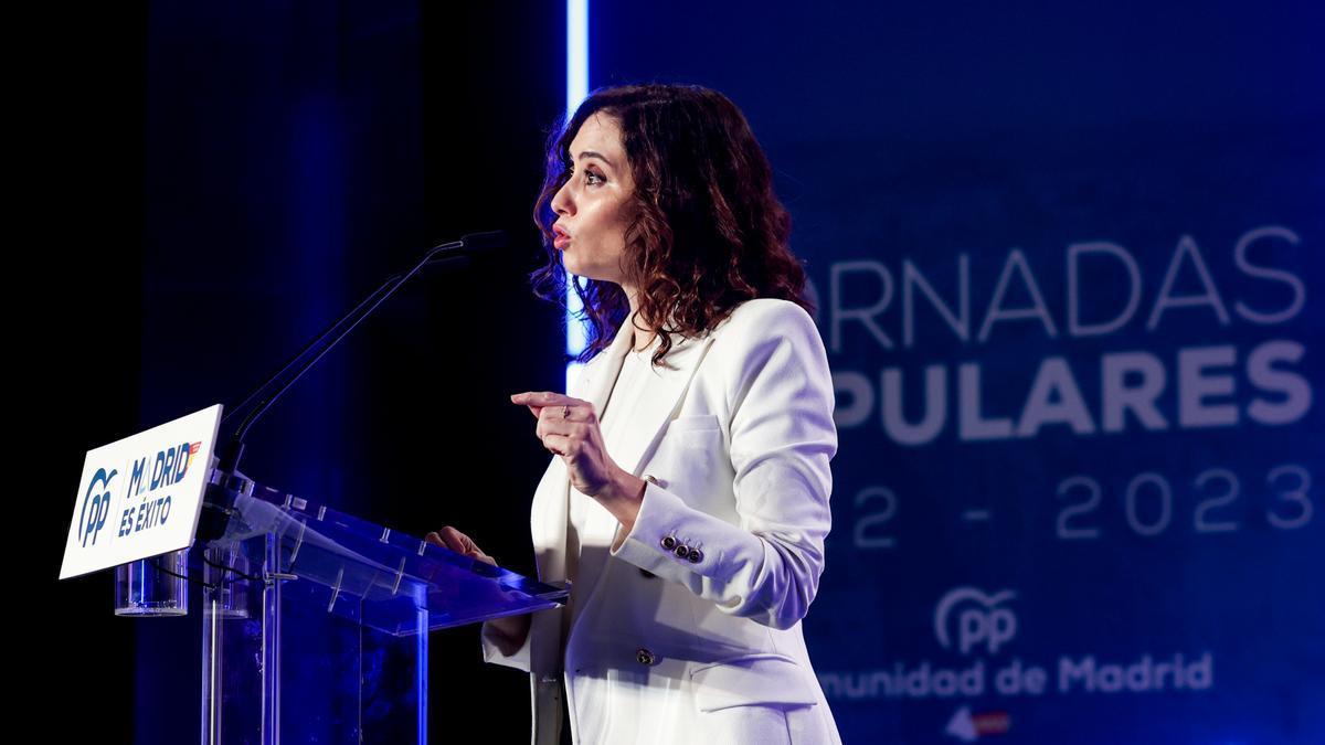 Isabel Díaz Ayuso inaugura la jornada ''La persona en el centro', organizada por el PP.